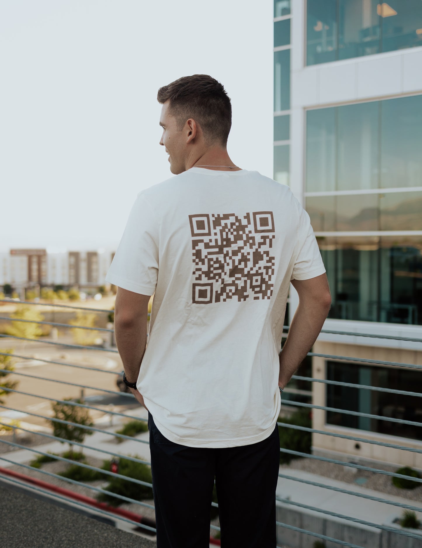 Beige QR Tee