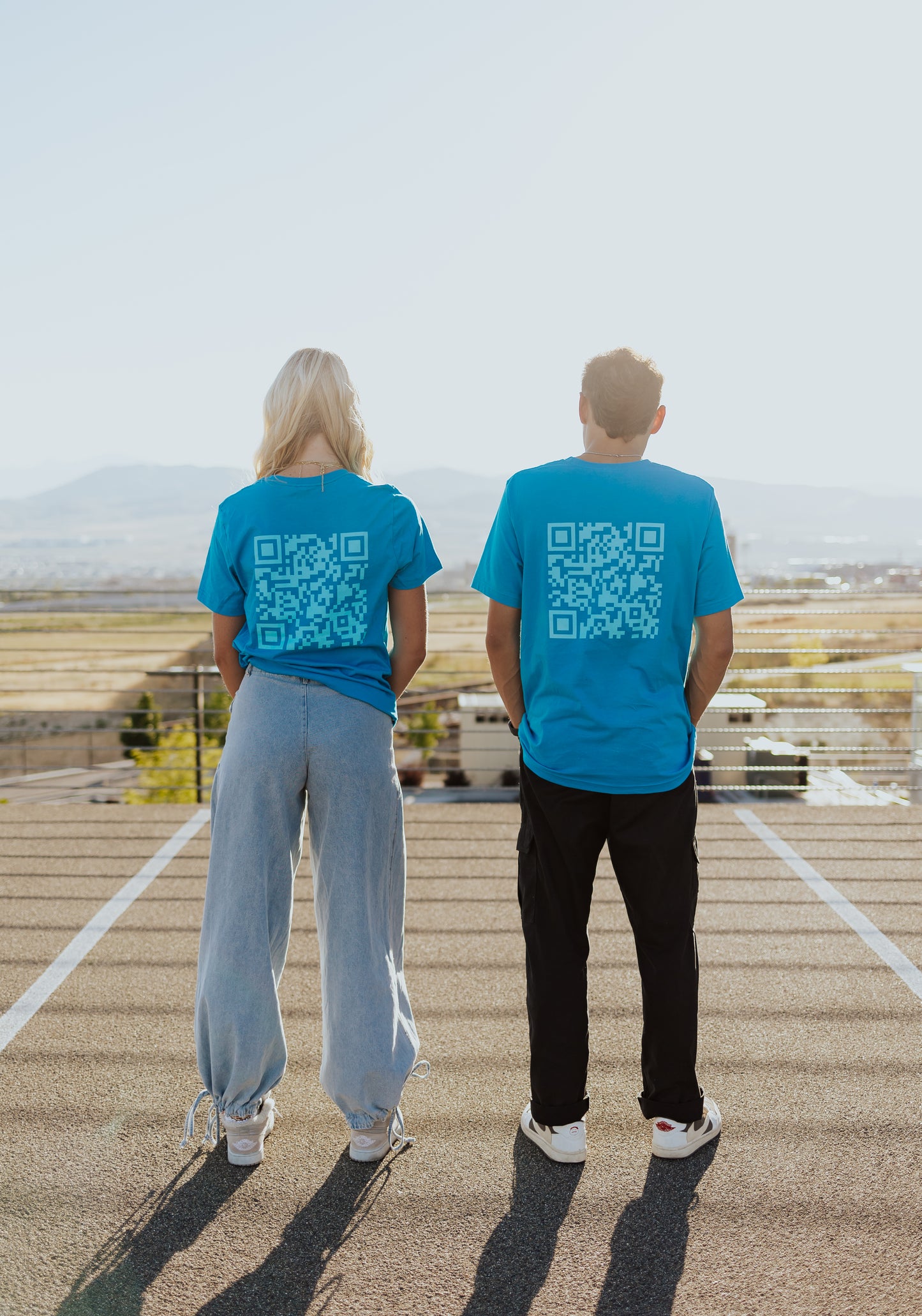 Blue QR Tee