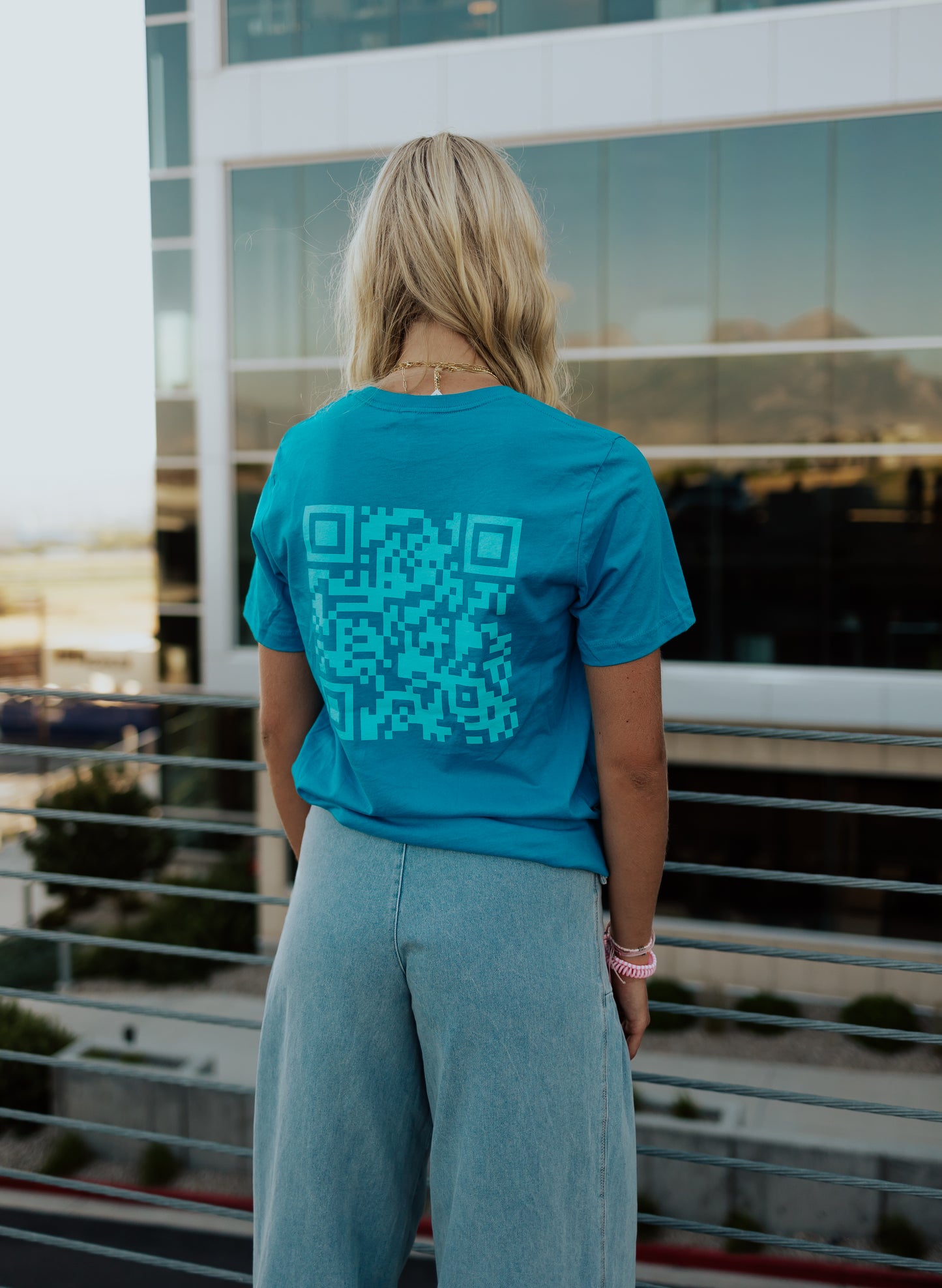 Blue QR Tee