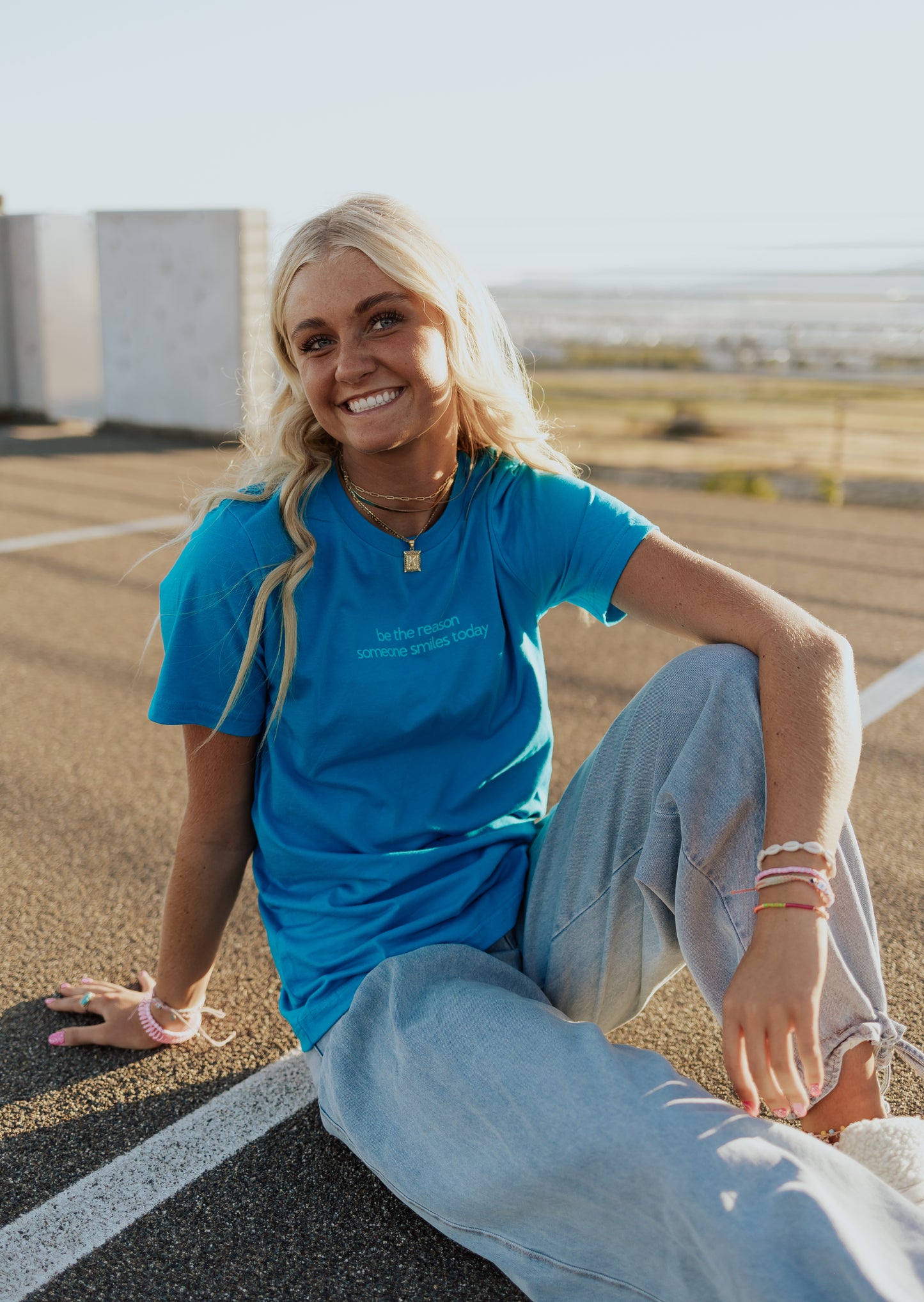 Blue QR Tee