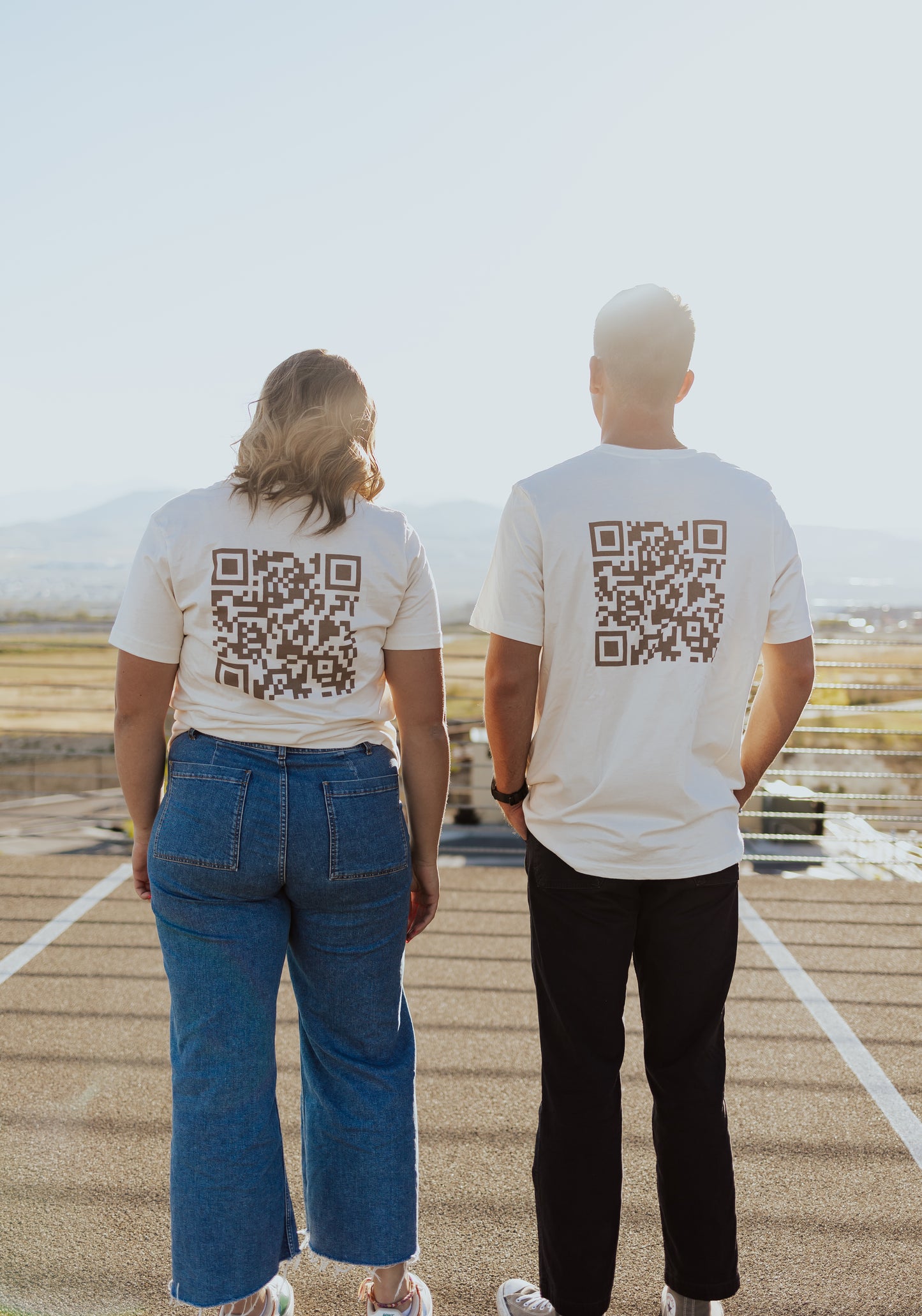 Beige QR Tee