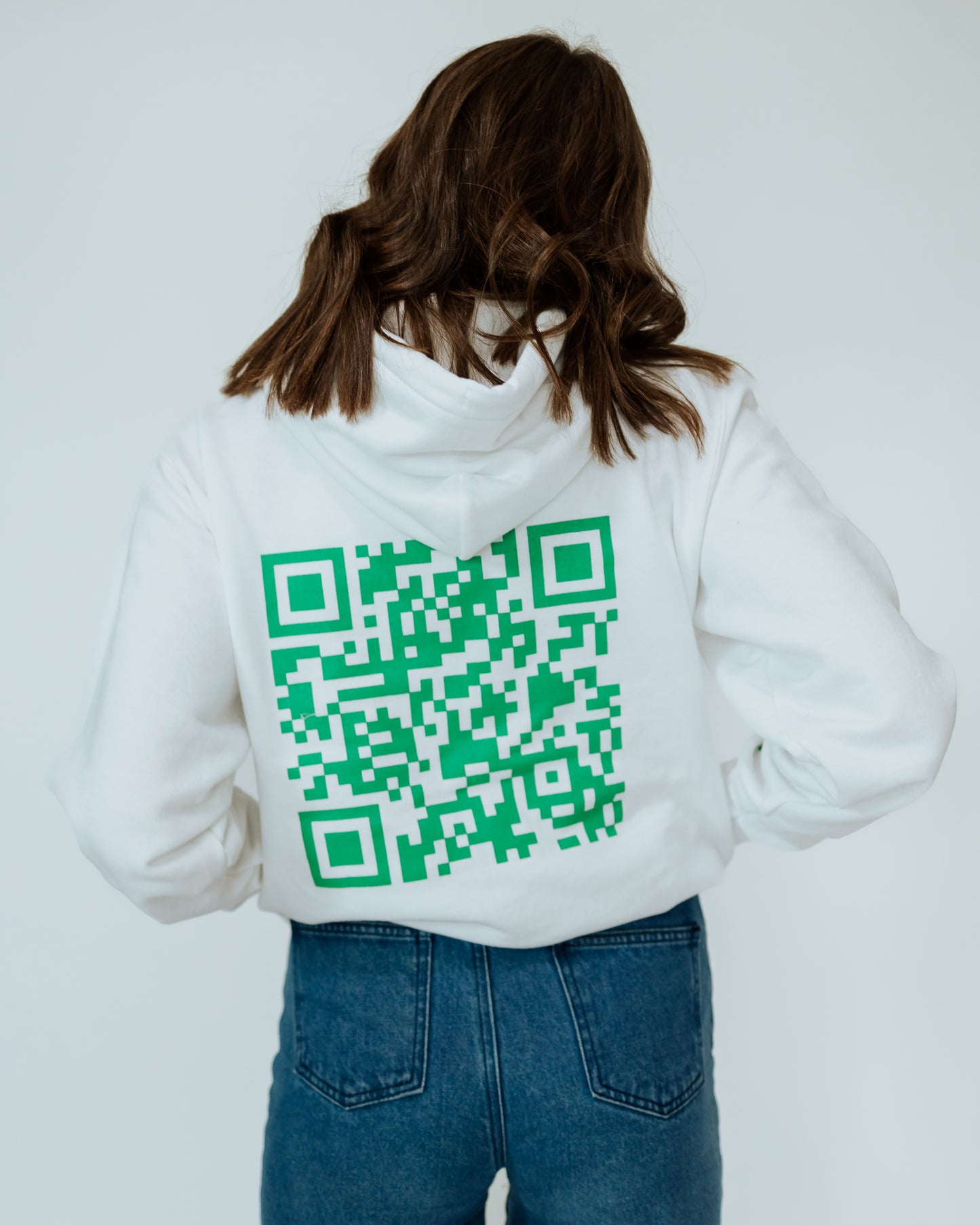 White&Green Smile Hoodie