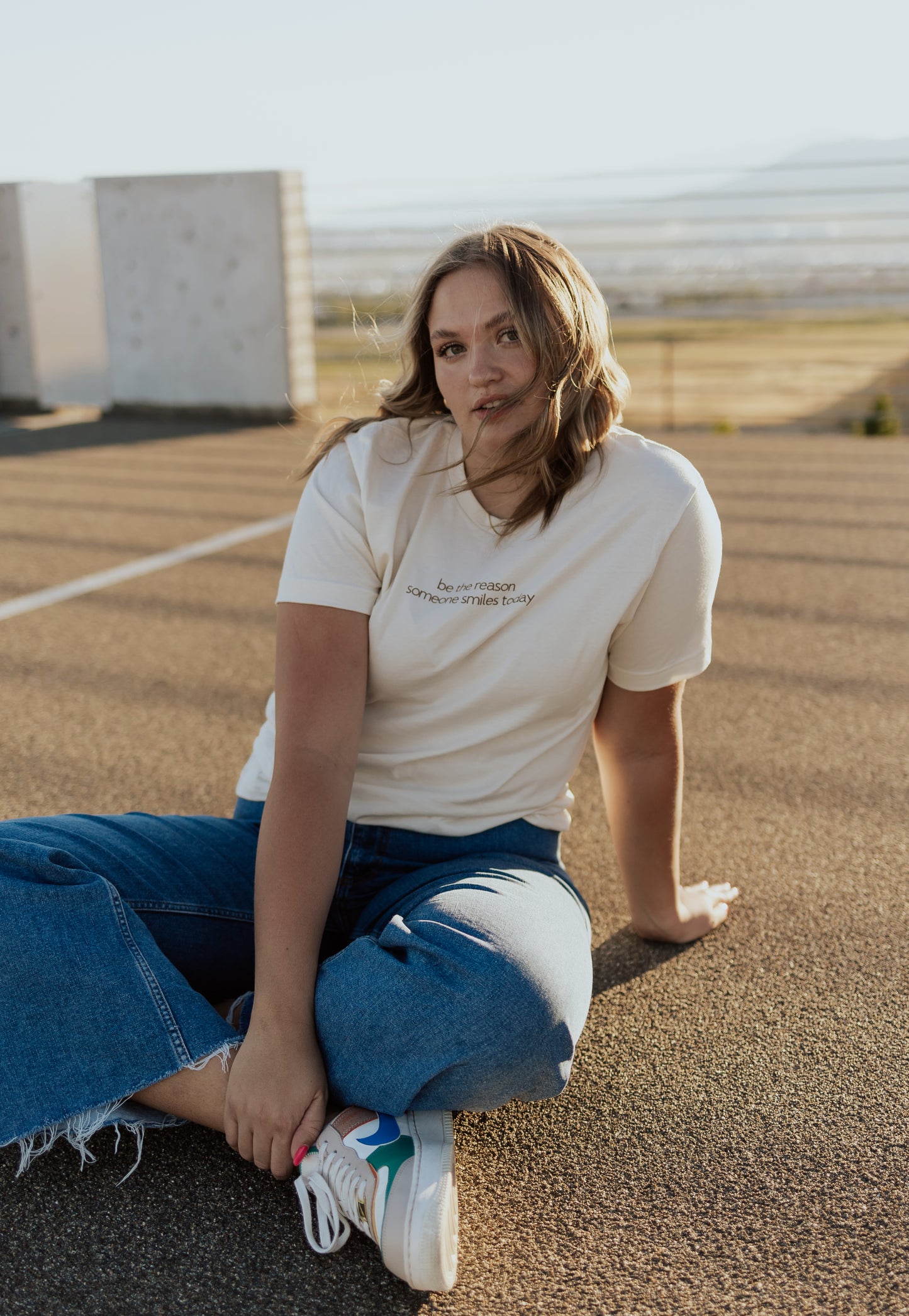Beige QR Tee