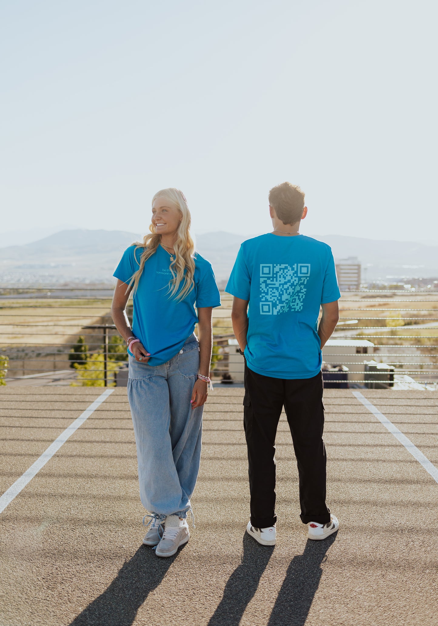 Blue QR Tee