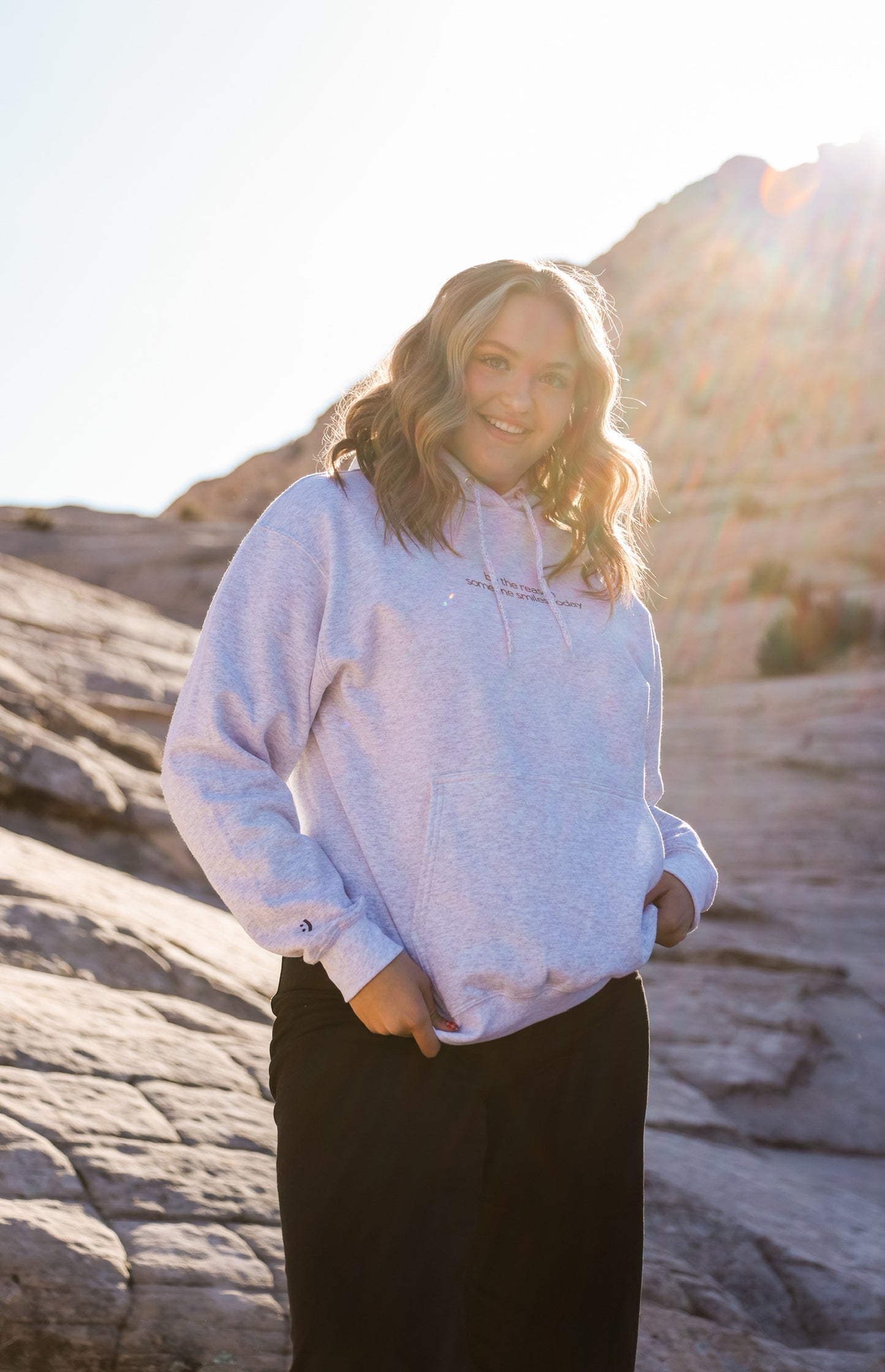 Grey Smile Hoodie